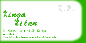kinga milan business card