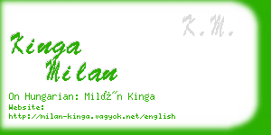 kinga milan business card